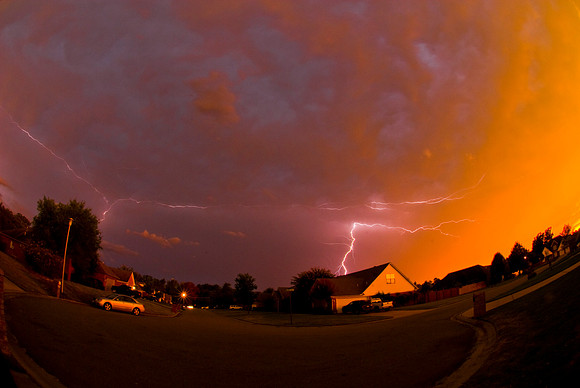 Neighborhood Lightening Display